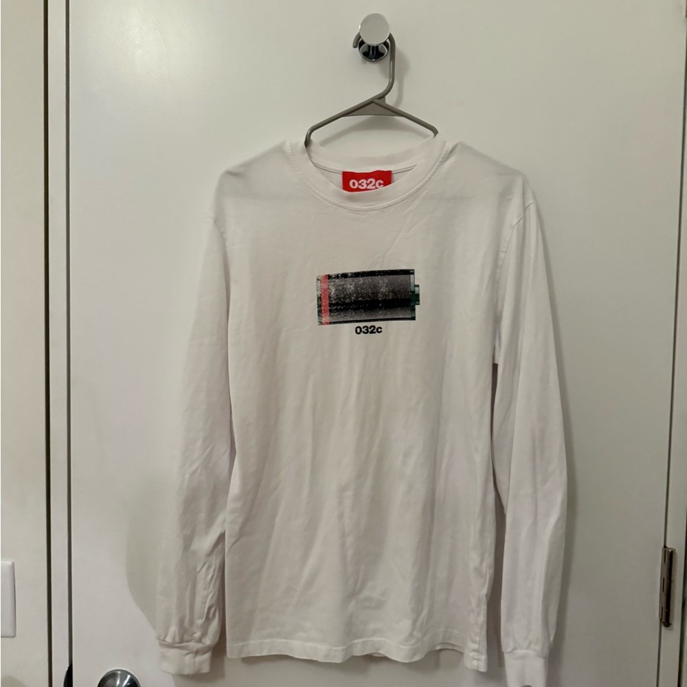 White Graphic Long Sleeve Shirt
